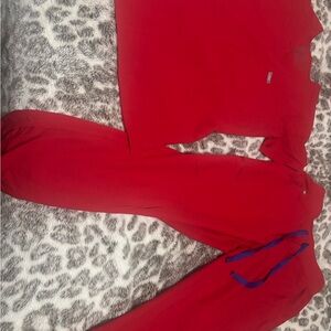 Figs Winning Red Scrub Set